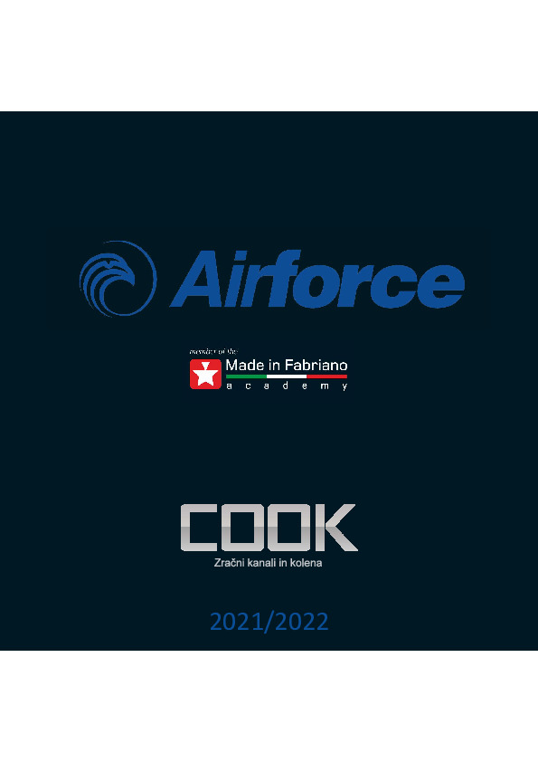 Airforce katalog in cenik kuhinjskih nap in kuhalnih plošč 2021